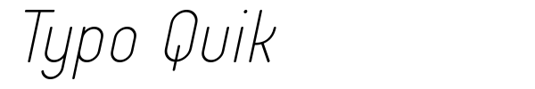 Typo Quik font preview
